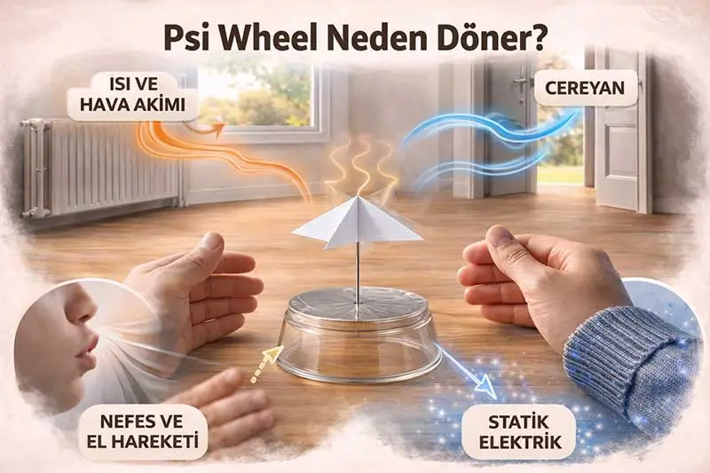 Telekinezi Kağıdı (Psi Wheel) Neden Döner?